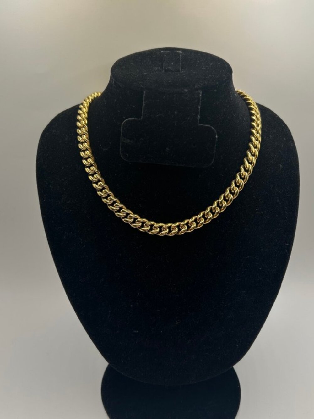 Womens Chunky Cuban Chain Real Gold 18 Inch Plated 8mm Waterproof